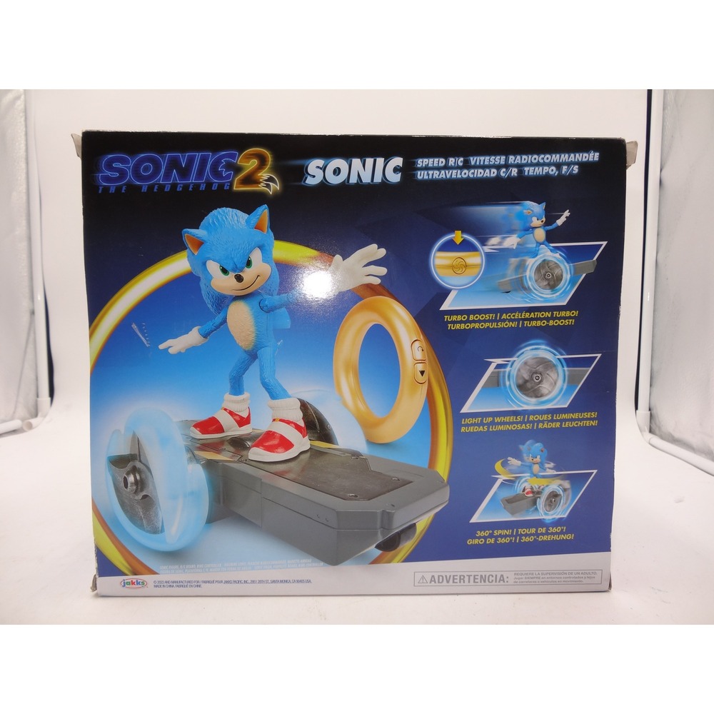 JAKKS Pacific Sonic‎ The Hedgehog Speed RC Skateboard Gold Ring Controller - Picture 7 of 10